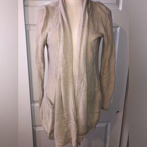 Lauren Conrad Beige Open Front Cardigan Sweater